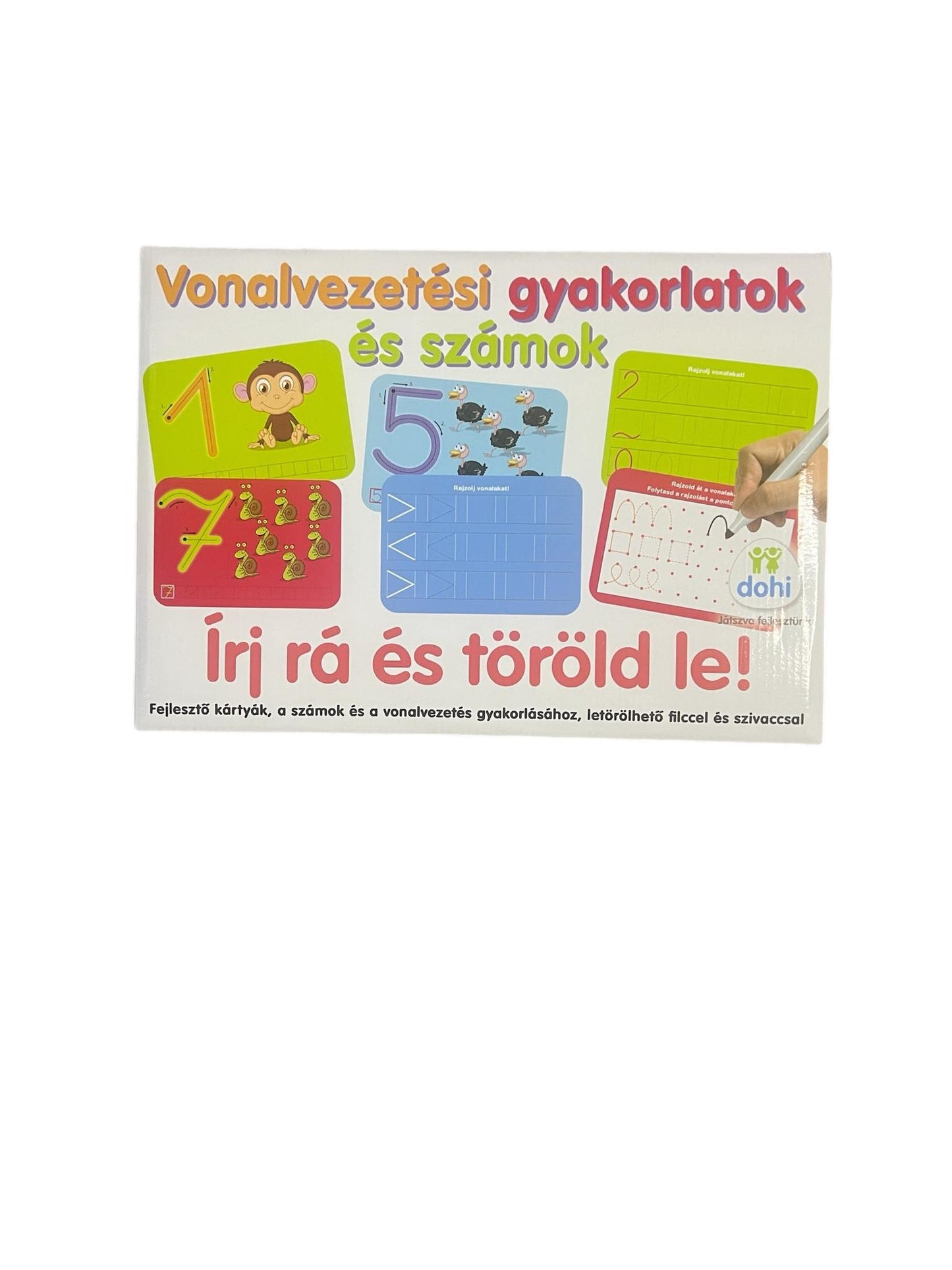 "Írj rá és töröld le" Kártyák - Vonalvezetési Gyakorlatok